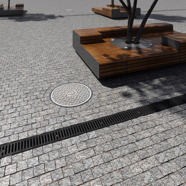 Paving granite damage / street furniture 01 — Descargar
