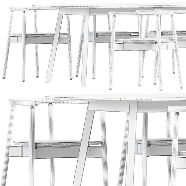 Triangle Leg Table by Hay and Mars Armchair by Branca Lisboa — Descargar