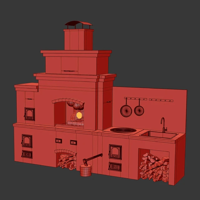 Barbecue oven / Brick BBQ — Descargar