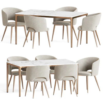 Basel Chair Canto Table Dining Set — Ver 3
