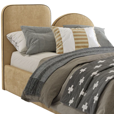 Bed with a soft headboard 9 — Ver 5