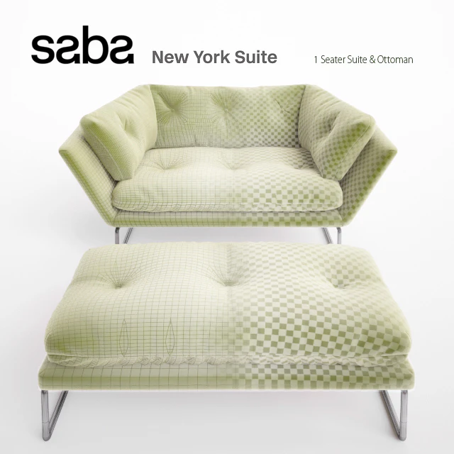 New York Suite by Saba Italia - 1 Seater & Ottoman — Скачать