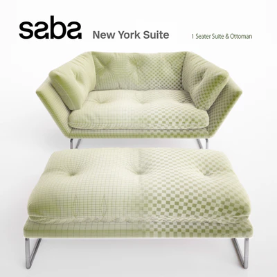 New York Suite by Saba Italia - 1 Seater & Ottoman — Вид 3