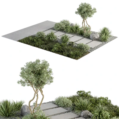 Urban Furniture / Architecture Environment with Plants- Set 29.5 — Ver 3