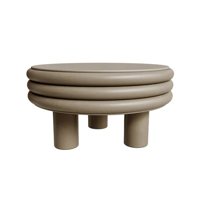 Giobagnara Scala beige low round coffee table — Ver 3
