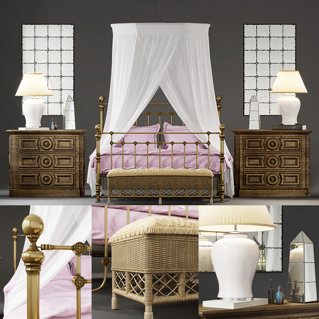 Eichholtz bedset in provence style — Скачать