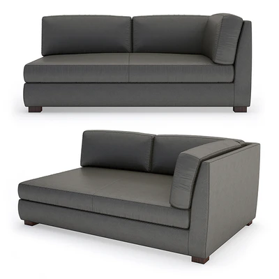 Hayden Leather Left-arm Sofa — Ver 3