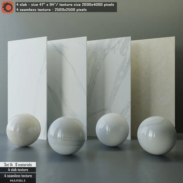 Marble slab & Seamless texture Set 14 — Скачать