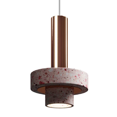 Cantera Rosa and Copper Ambra pendant Lighting — Ver 5