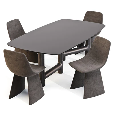 Dining Set 02: Bonaldo (Pivot Table and Agea Chairs) — Вид 4