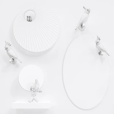 A set of mirrors "The Parrot Party" — Ver 3
