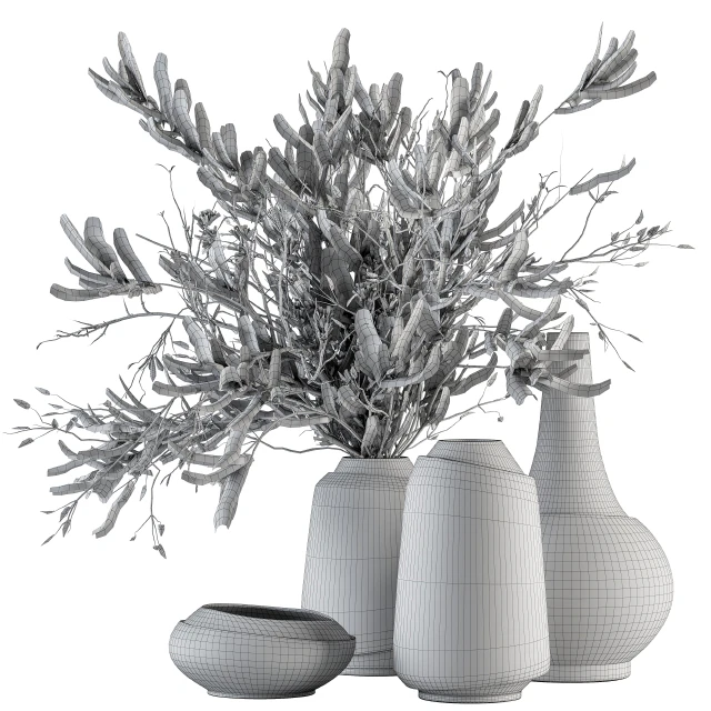 Vase and Plant Decorative Set - Set 81 — Скачать