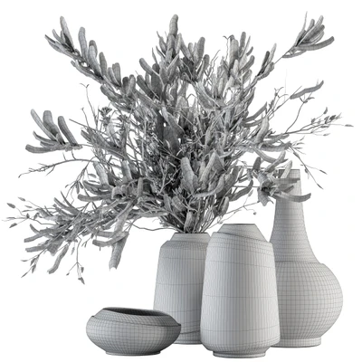 Vase and Plant Decorative Set - Set 81 — Вид 3