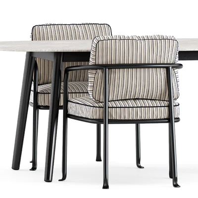 Borea Chair by Bebitalia and Ellisse table by Varaschin — Ver 5