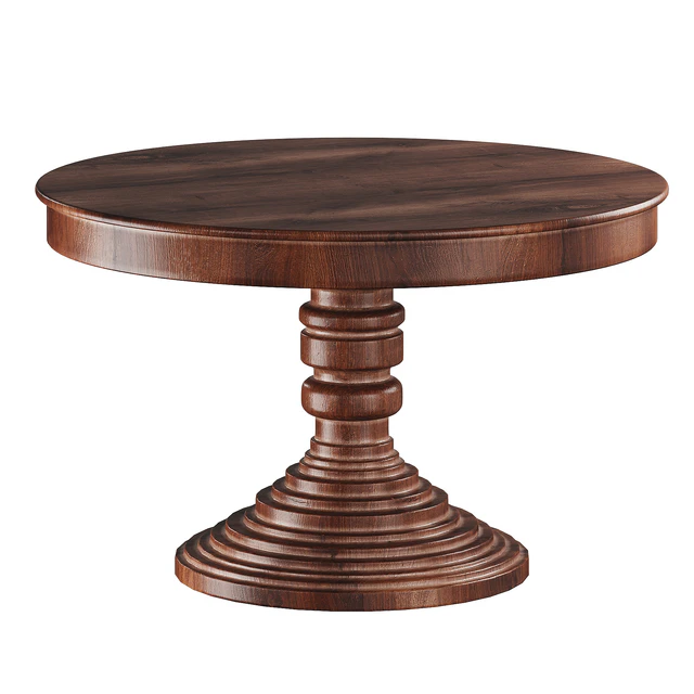 Round dining table in classic style — Descargar