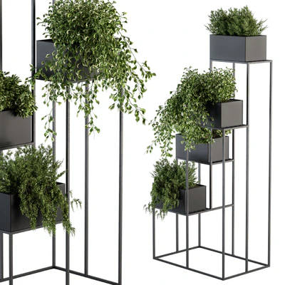 indoor Plant Set 100 - Black stand — Ver 4