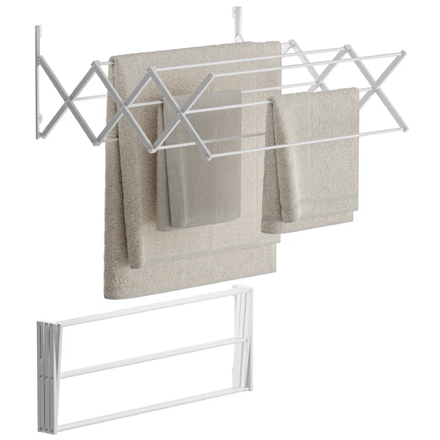 Bathroom decor with laundry basket and dryer — Descargar