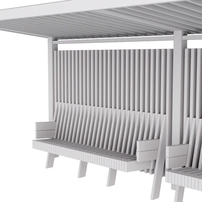 Навес со скамейками — Вид 4