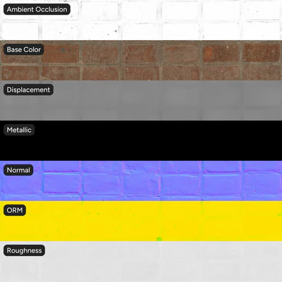 worn brick floor texture — View 4