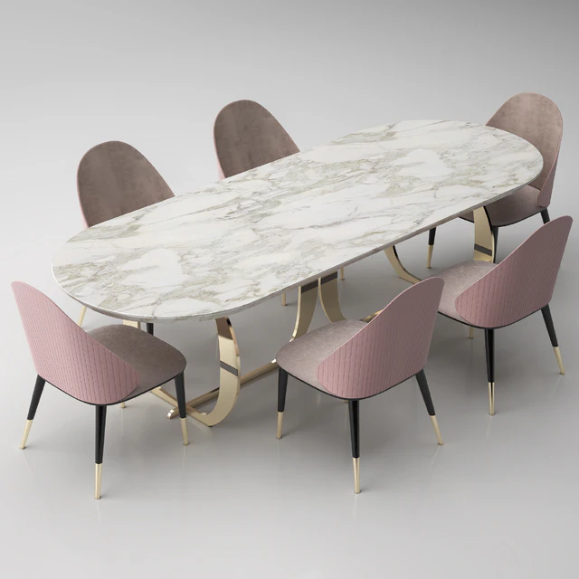 Italian dining room table+chair — Скачать