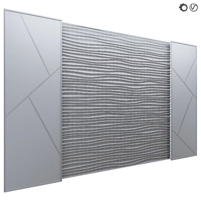 Panel Decor wooden waves — Ver 4