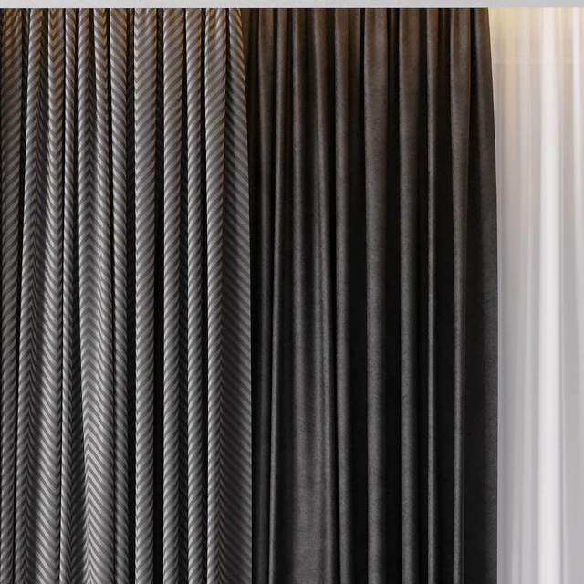 Hadi Gray & Gold Curtains 55 Soft Curtains and Linen Silk Fabric — Descargar