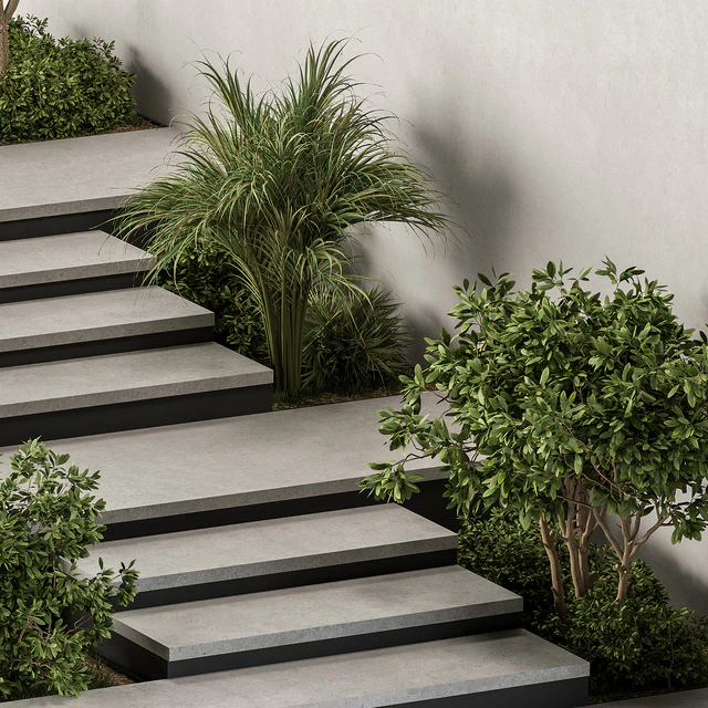 Landscape Furniture stairs with ivy and Garden - Architect Element 57 — Descargar