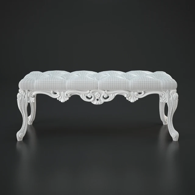 Classic upholstered bench — Descargar