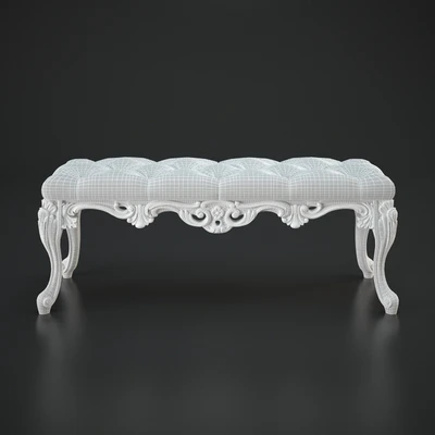 Classic upholstered bench — Ver 3