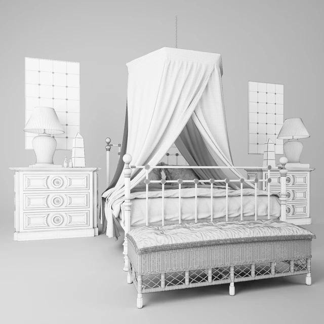 Eichholtz bedset in provence style — Скачать