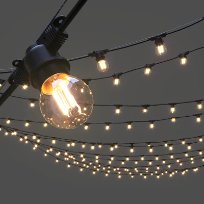 Editable Garland on a rope — Вид 5