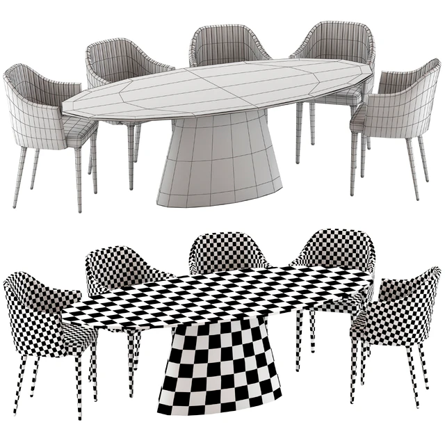 Globewest Carter Amrchair and Classique Oval Table — Скачать