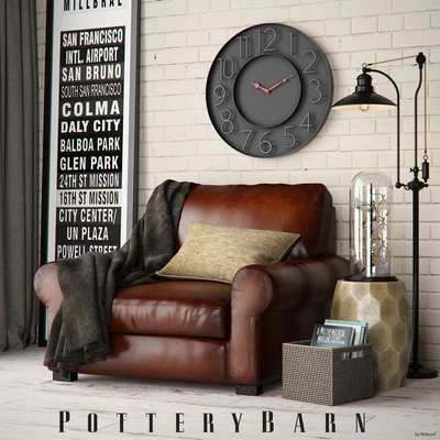 Pottery Barn Turner Roll armchair set — Скачать