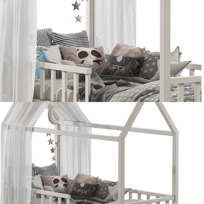 Children's bed with columns 7 — Ver 4
