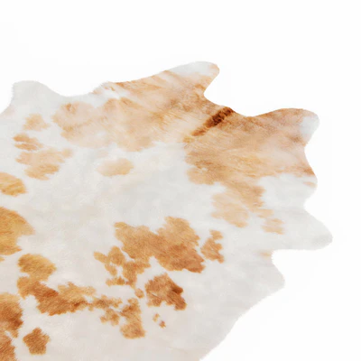 Spotted Brown And White Cowhide Rug — Ver 5