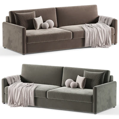 MALEA COGNAC BROWN VELVET SOFA By CB2 — Ver 3