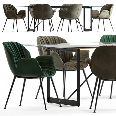 Globewest Abigail Armchair and Barnes Trestle Table — Ver 3