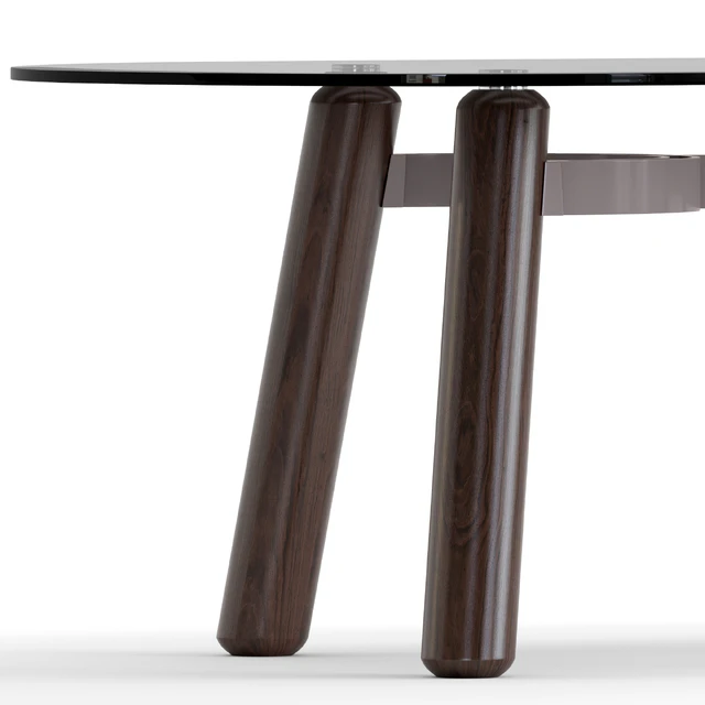 ARCO wood and glass dining table — Скачать