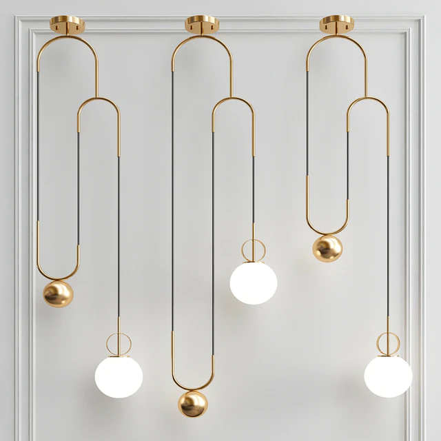 Cradle Brass Pulley Pendant Light — Скачать