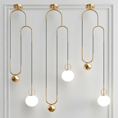 Cradle Brass Pulley Pendant Light — Скачать
