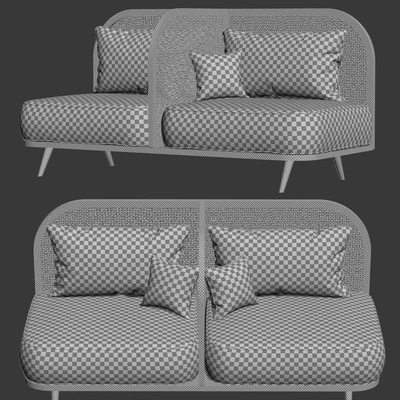 Two-seater restaurant sofa TS2 / Двухместный диван — Вид 3