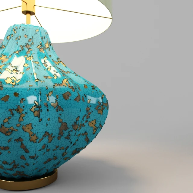 Table lamp HEATHFIELD &amp; Co Mallory Turquoise — Descargar