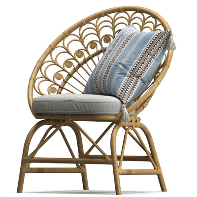 Rattan Vintage Armchair Peacock — Вид 3