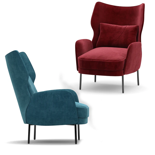 Alex Navy Velvet Accent Chair Crate and barrel — Descargar