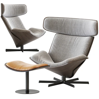 Almora B&B Italia Armchair and Footrest — Вид 1