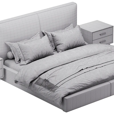 Italian minimalist bed — Ver 4