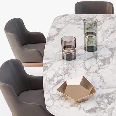 Cattelan Italia Giano table Magda chair set — Ver 3
