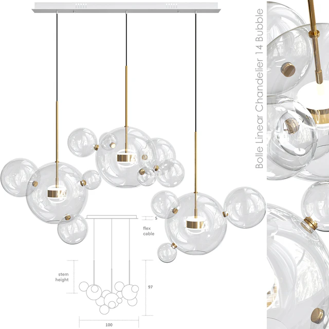 Bolle Linear Chandelier 14 Bubble — Descargar
