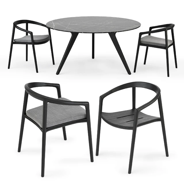 MANUTTI Torsa Table & Solid Chair — Download
