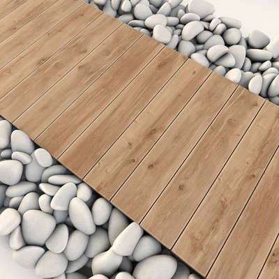 Board  road pebble  collection n2 / Дорога из досок с галькой конструктор — Вид 4